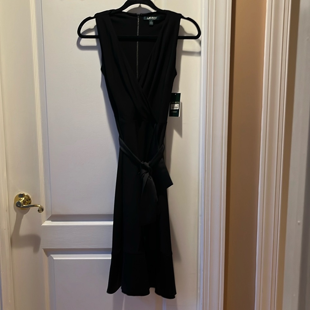 Ralph Lauren faux wrap little black dress